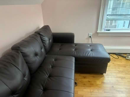 Photo of free Dark brown sofa in 2 sections (near East Boston high school) #4