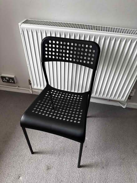 Photo of free Pair of Ikea chairs White, Black (E14 Bow Common nr Poplar) #1