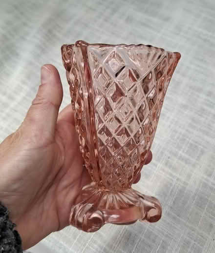 Photo of free Decorative pink glass container (Boughton Monchelsea ME17) #2