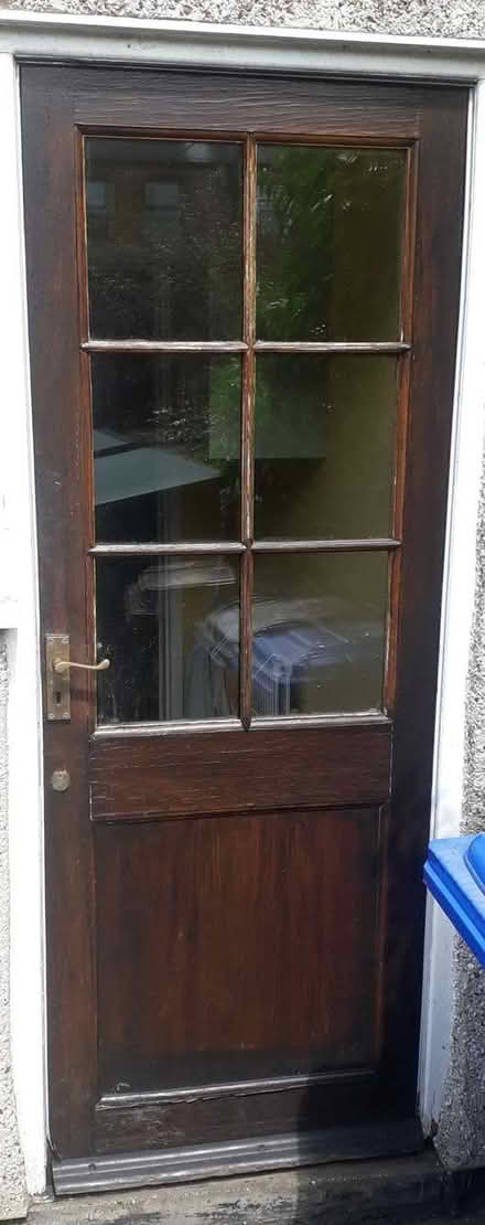 Photo of free External wooden door, 198 cm by 76 cm (Crookes S10) #1