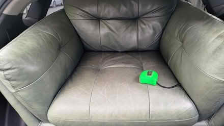 Photo of free Green leather armchair (CV5) #2