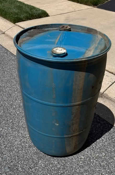 Photo of free 50 gallon plastic barrel (Essex) #1