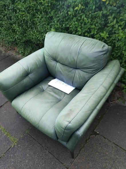 Photo of free Green leather armchair (CV5) #1