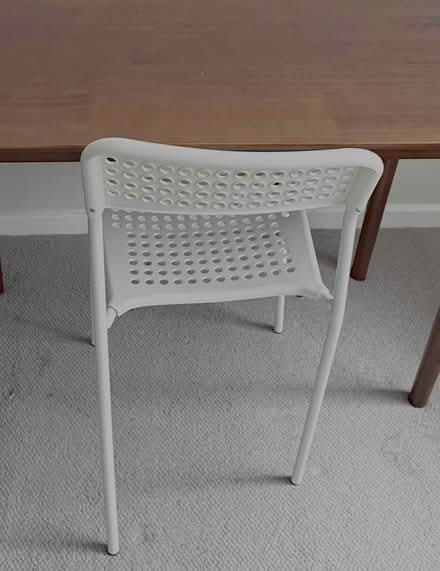 Photo of free Pair of Ikea chairs White, Black (E14 Bow Common nr Poplar) #2