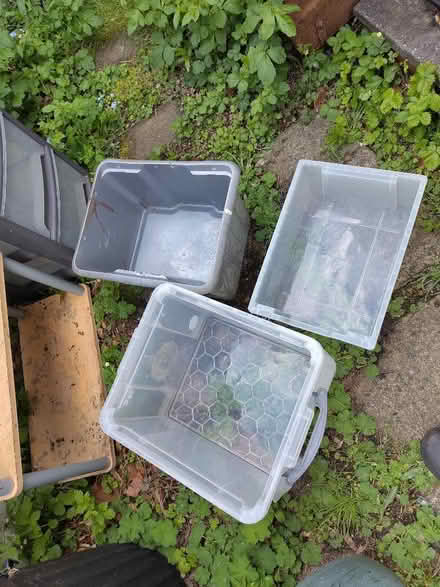 Photo of free Old plastic storage boxes ( no lids) (Amber Valley DE56) #1