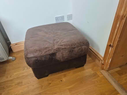 Photo of free Brown leather sofa (Earnshaw Bridge PR25) #3
