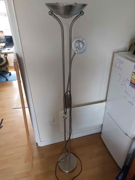 Photo of free Tall uplighter with reading lamp (Oxford OX4) #1