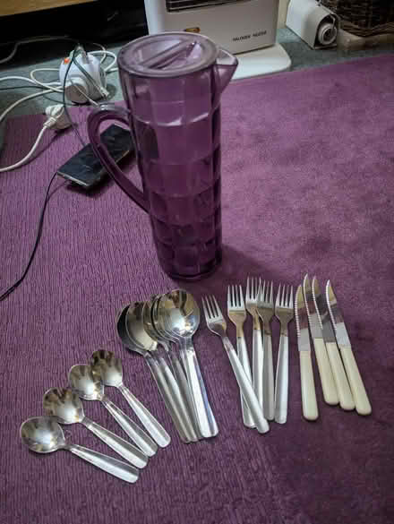 Photo of free Plastic jug and cutlery (Maidstone Town centre ME15) #1
