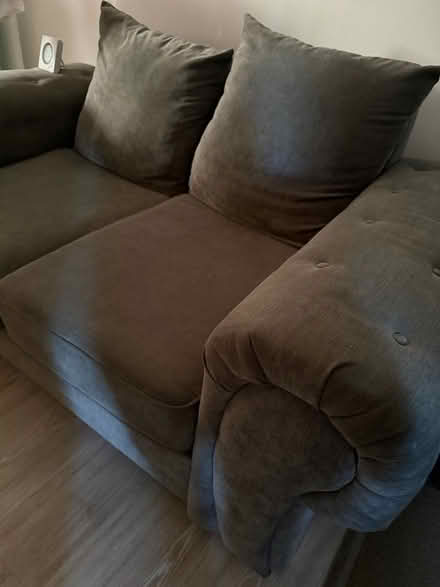 Photo of free 2 seater grey chesterfield sofa (Margate CT9) #1