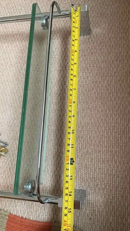 Photo of free Bathroom shelves and towel rail, chrome and glass (Broughton Street EH3) #3