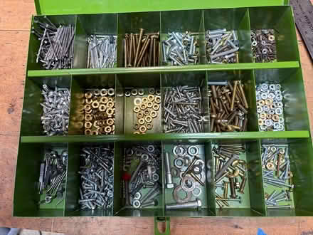 Photo of free Metal box with misc screws nuts (Civic Hospital area) #1