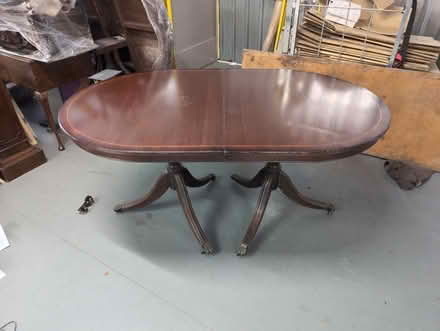 Photo of free Twin pedestal antique dining table (WN7 leigh) #1