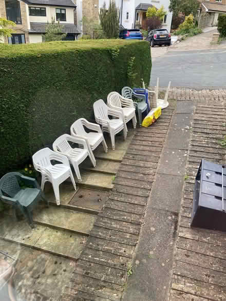 Photo of free Plastic garden chairs and tables. (Pannal HG2) #1