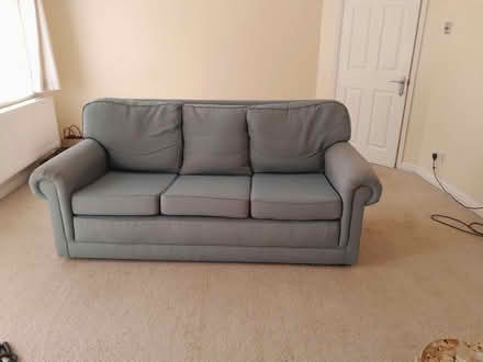 Photo of free Light blue 3 seater sofa (Chiswell Green AL2) #1