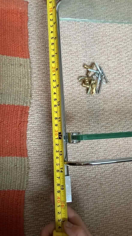 Photo of free Bathroom shelves and towel rail, chrome and glass (Broughton Street EH3) #2