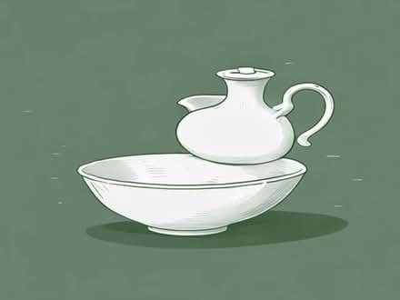 Photo of free White Victorian Like Bowl And Jug Set (Sholden CT14) #1