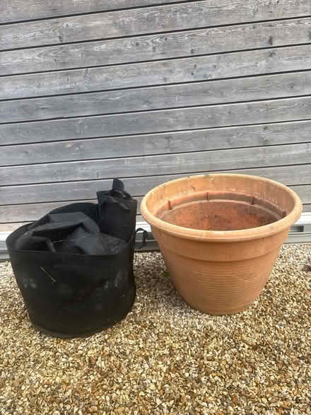 Photo of free Grow bags (5) & large plastic pot (BA1) #1