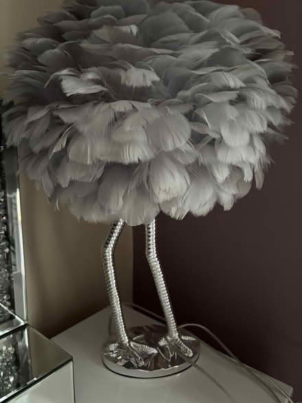 Photo of free Grey feather table lamp (Hyde, SK14) #1
