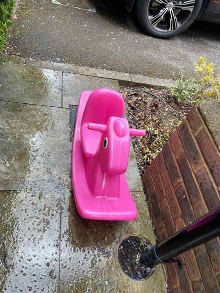Photo of free Two child’s chairs. Toddlers rocking horse. Bird bath (Merry Hill WD23) #1