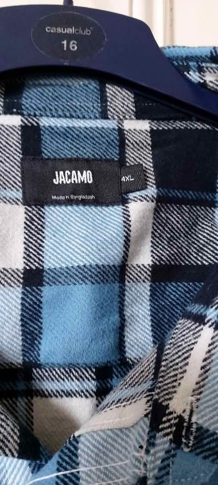 Photo of free NEW.Blue check Jacamo oversize shirt. Size 4XL (Slaithwaite HD7) #2