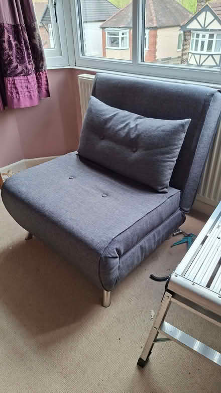 Photo of free Grey chair bed (single) (Greenhill S8) #1