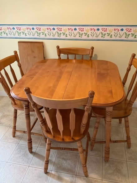 Photo of free Wooden table and chairs (Little Mountain - Main St) #1