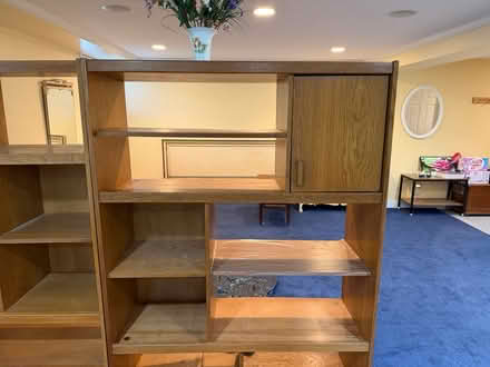 Photo of free 2 wooden shelving units / bookcases (Danbury off Federal Road) #1