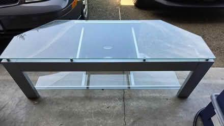 Photo of free TV stand with Glass Top and Shelf (SW Portland/NW Lake Oswego) #1