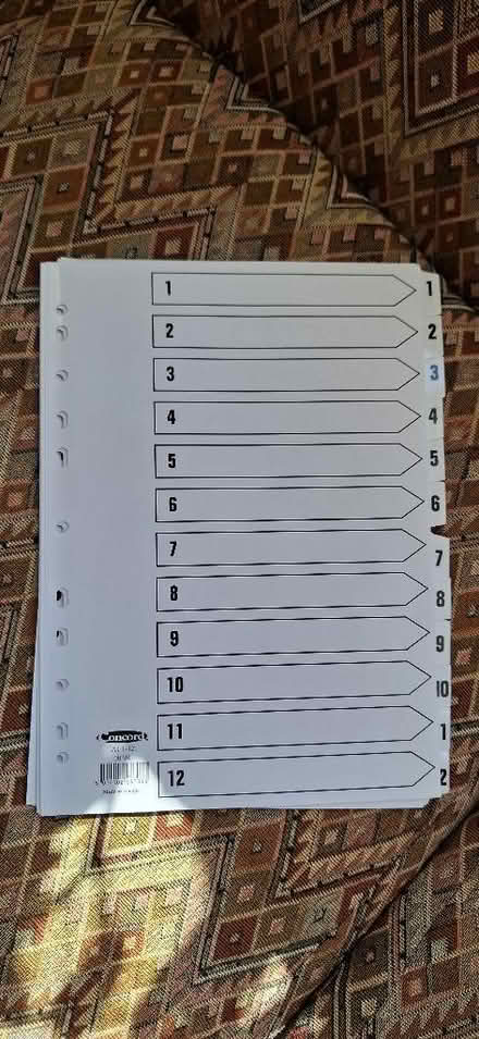 Photo of free File Divider Set (Numerical) (Harrogate HG1) #1