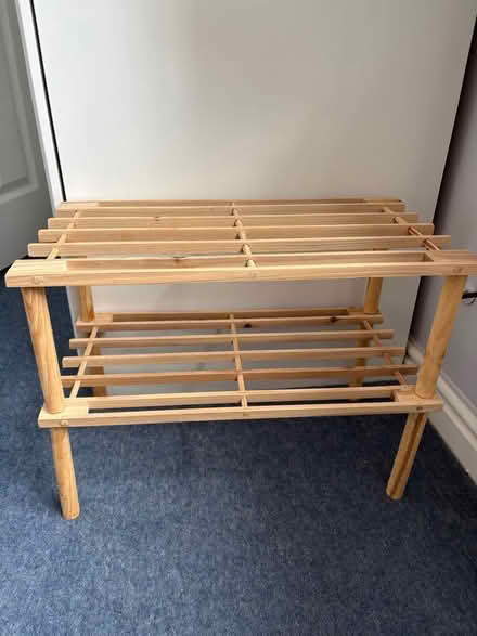 Photo of free 2 Wooden Shoe Racks (Chellaston DE73) #1
