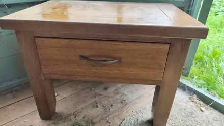 Photo of free Side table solid wood 1 drawer (Wessex Road SN14) #2