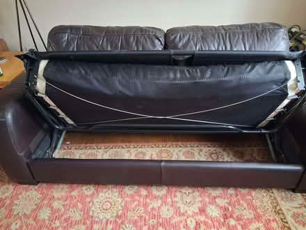 Photo of free Brown leather sofabed (Bishop's Stortford CM23) #4
