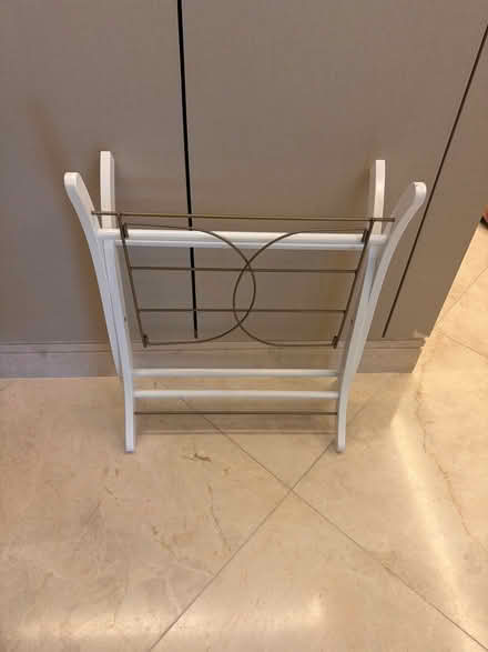 Photo of free Moses Basket Stand, white wood (SW11) #2