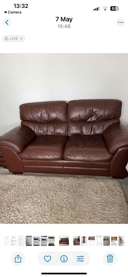 Photo of free 2 & 3 Seater Sofas & footstool (Deerwood Close SK10) #1