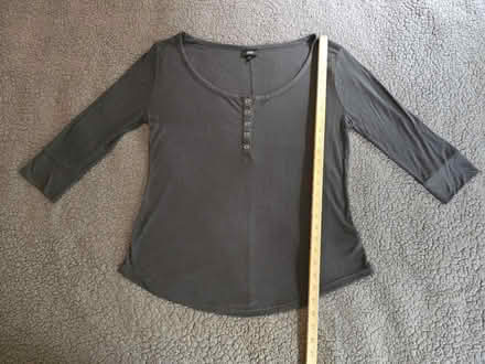 Photo of free Thin Gray 3/4 Sleeve Henley XL (West 7th) #3
