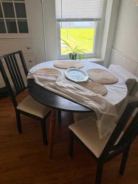 Photo of free Dining table and 2 chairs (Amherst center, ma) #1