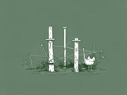 Photo of Garden posts and some chicken wire (Whittington GL54) #1
