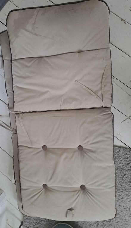 Photo of free 3 large garden chair cushions (Cambridge CB4) #1