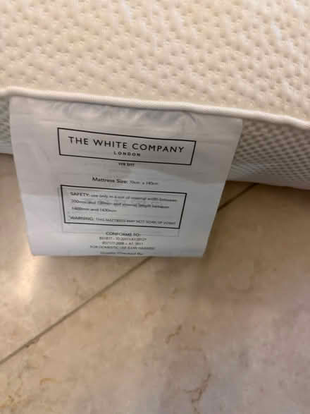 Photo of free White company cot mattress (SW11) #3
