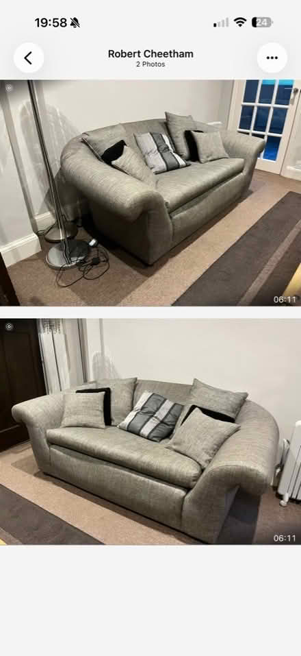Photo of free Grey 2 seater sofa (Knutsford WA16) #1
