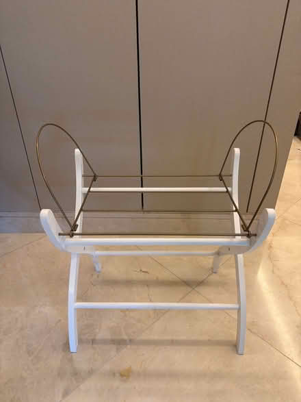 Photo of free Moses Basket Stand, white wood (SW11) #1