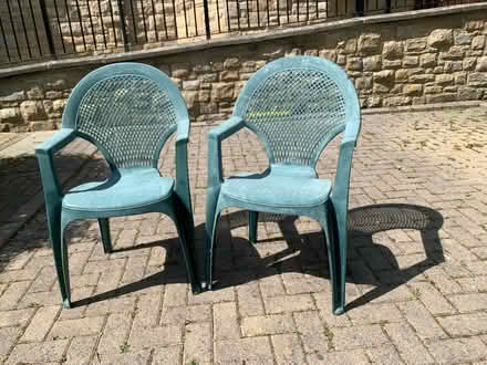 Photo of free Two plastic garden chairs (Ilkley LS29) #1