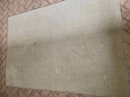 Photo of free Next wool rug 122 x 177cm, white/ green (Churchstoke SY15) #2