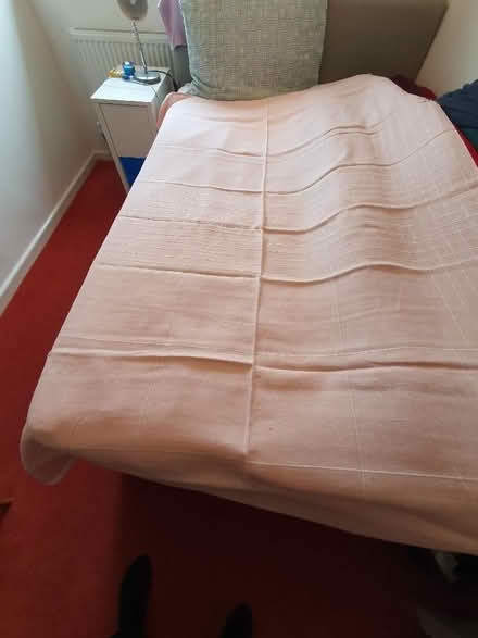 Photo of free Vintage linen pink and white table cloth (Pipers Ash CH2) #3