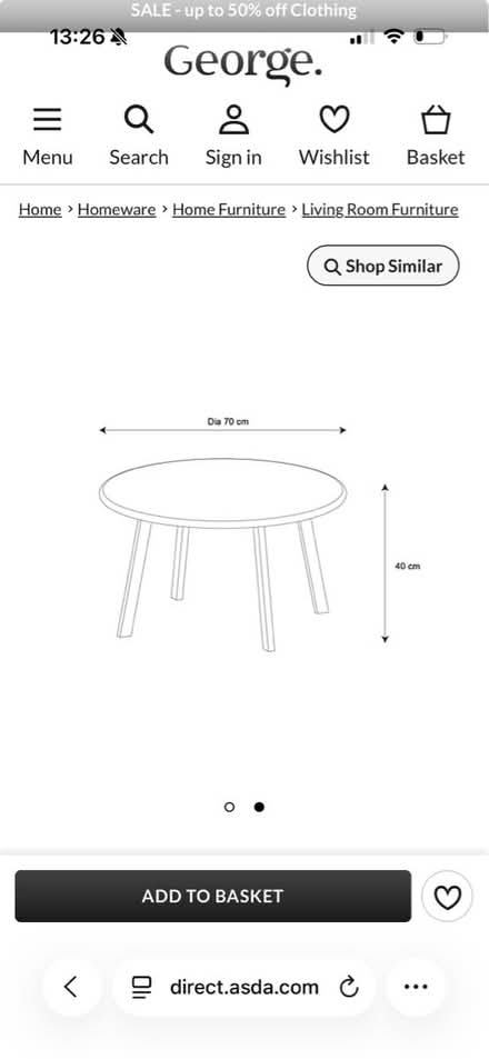 Photo of free Coffee table (Waltham Abbey) #2