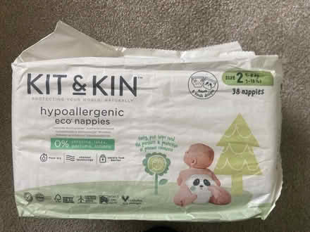 Photo of free 72 Kit & Kin size 2 nappies (Eltham, SE9) #1