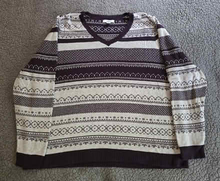 Photo of free Purple and White Sweater XXL (West 7th) #1