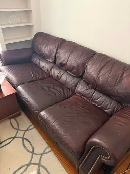 Photo of free Leather sofa (Amherst center, ma) #1