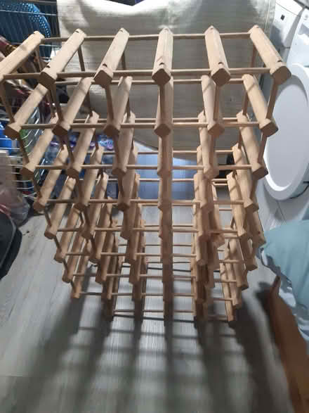Photo of free 2 Wooden wine racks that fit together (adjustable size) (Gilmerton EH17) #1