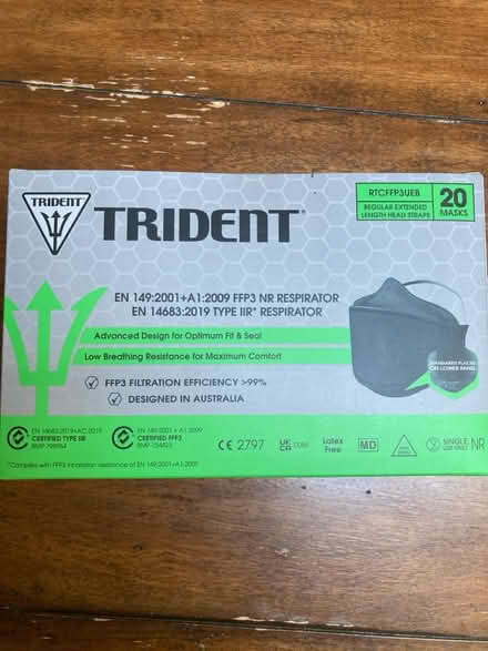 Photo of free 2 Boxes Black Trident Masks FFP3 (Fairfax City) #2